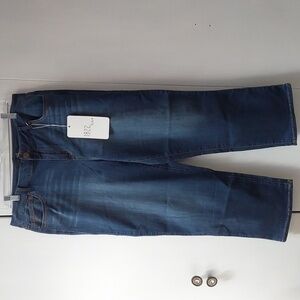 1822 Silk Denim Blue Jeans Super Soft Stretchy Helena Slim Straight Sz.16